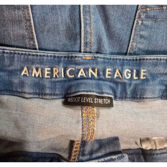 American Eagle Jeggings Ladies 14 Short Raw Hem High Rise - Picture 6 of 9